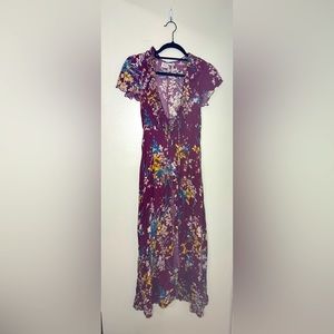 Floral button down dress